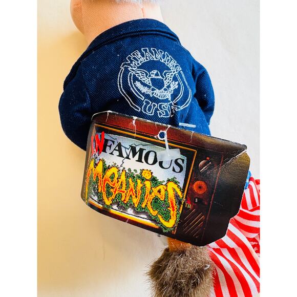 Idea Factory 1998 Infamous Meanies Bull Clinton Bean Bag Plush - Picture 4 of 8